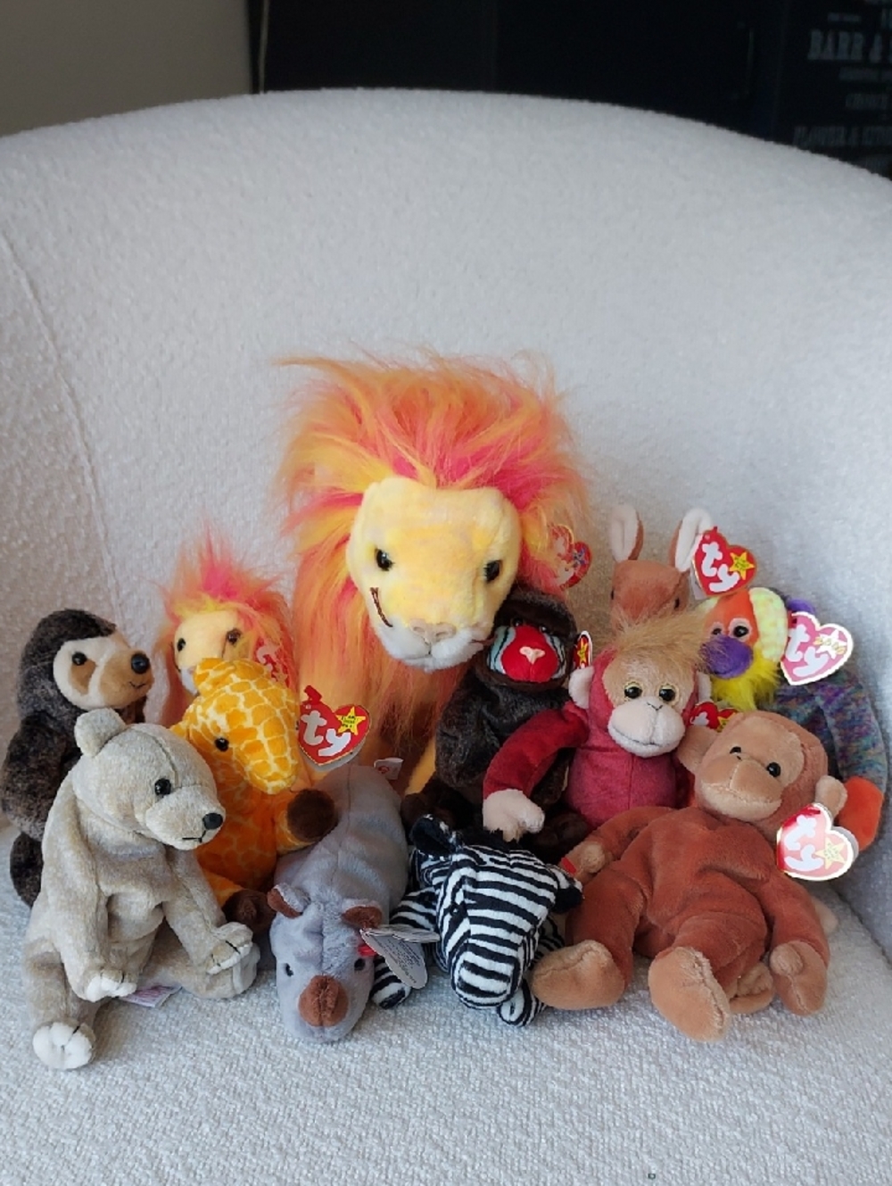 Lot Of 11 Ty Beanie Babies + 1 Buddy -  "Zoo Edition - Great Starter Set!